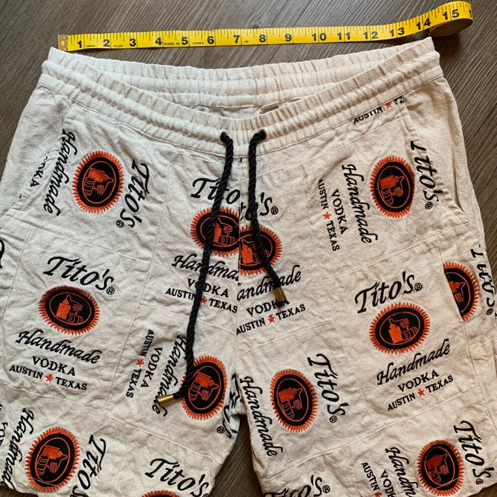 Rare Tito's Vodka Hemp Patchwork Shorts - image 5